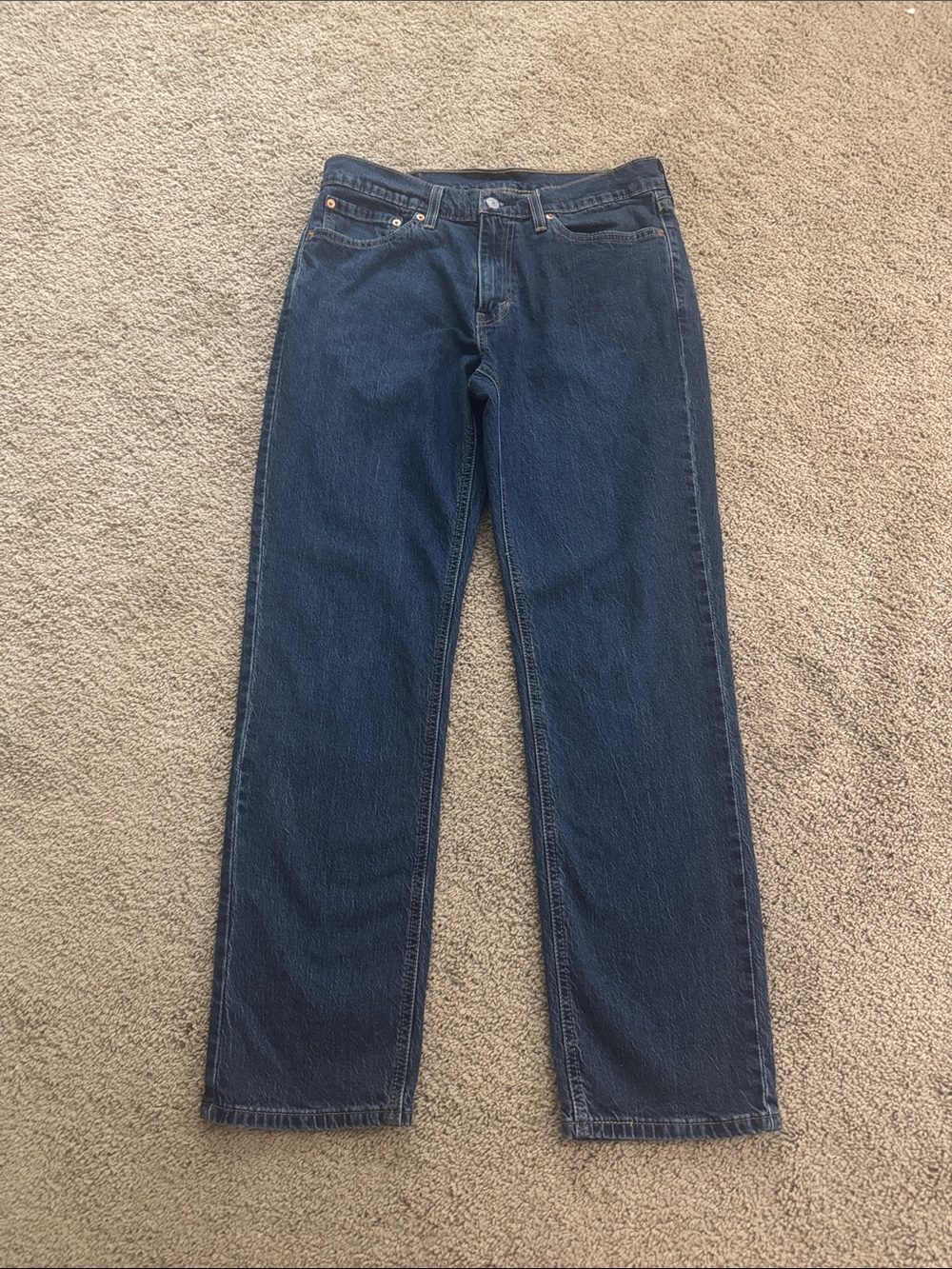 Classic Levi’s Men's 541 Dark Blue Straight-Leg Jeans